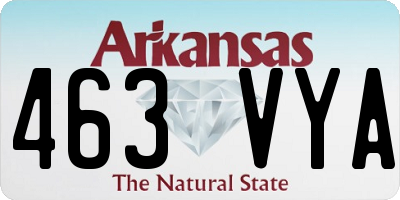 AR license plate 463VYA