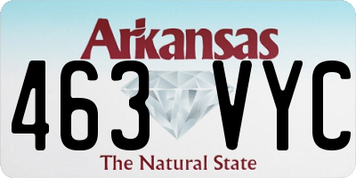 AR license plate 463VYC