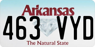 AR license plate 463VYD