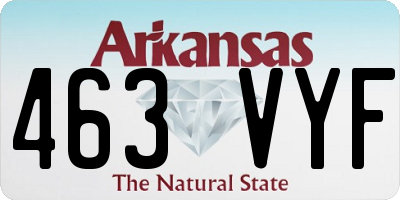 AR license plate 463VYF