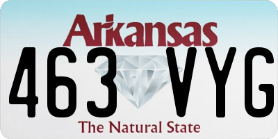 AR license plate 463VYG