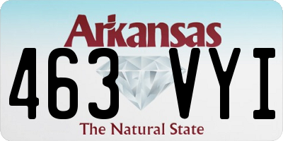AR license plate 463VYI