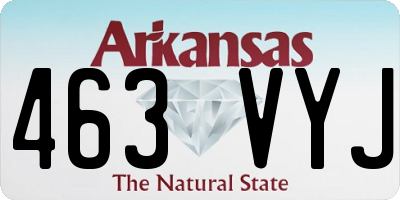 AR license plate 463VYJ