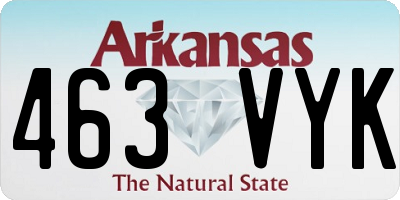 AR license plate 463VYK