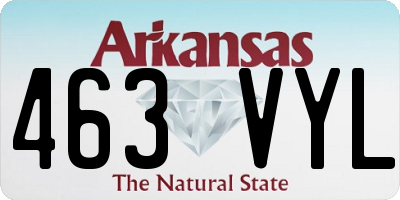 AR license plate 463VYL