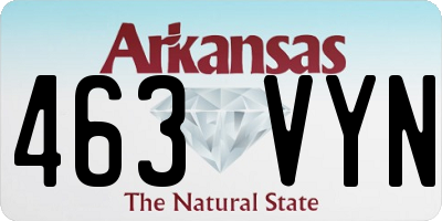 AR license plate 463VYN