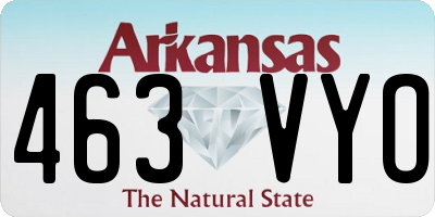 AR license plate 463VYO