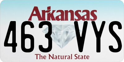 AR license plate 463VYS