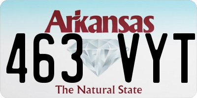AR license plate 463VYT