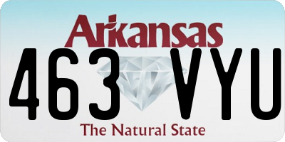 AR license plate 463VYU