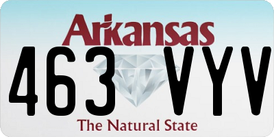 AR license plate 463VYV