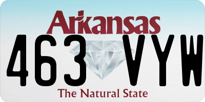 AR license plate 463VYW