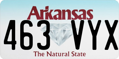 AR license plate 463VYX