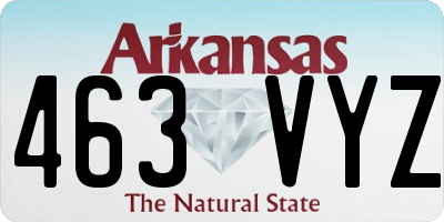 AR license plate 463VYZ