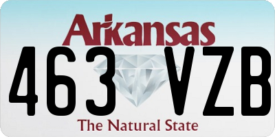 AR license plate 463VZB