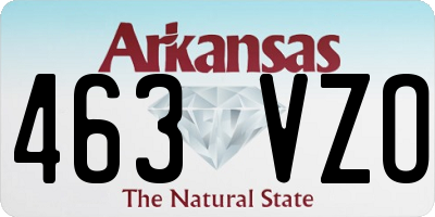 AR license plate 463VZO