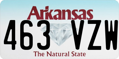 AR license plate 463VZW
