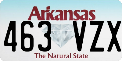 AR license plate 463VZX
