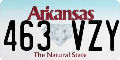 AR license plate 463VZY