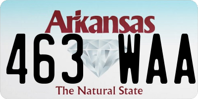 AR license plate 463WAA