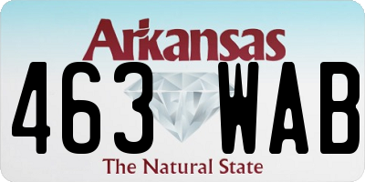 AR license plate 463WAB