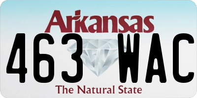 AR license plate 463WAC