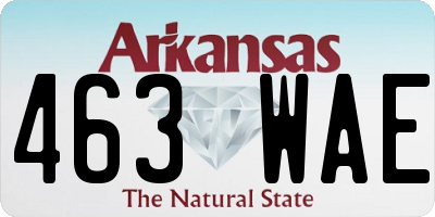 AR license plate 463WAE