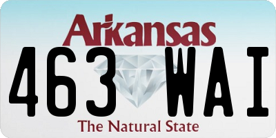 AR license plate 463WAI