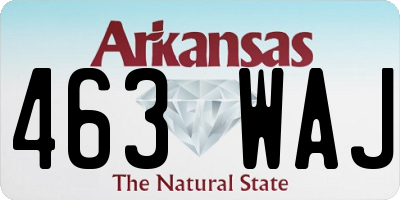 AR license plate 463WAJ