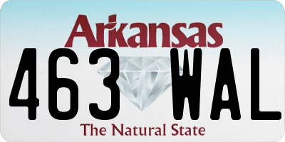 AR license plate 463WAL