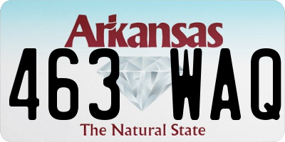 AR license plate 463WAQ