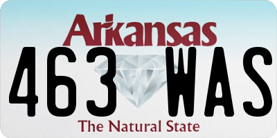 AR license plate 463WAS