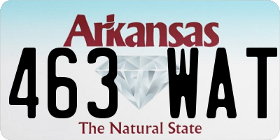 AR license plate 463WAT