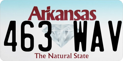 AR license plate 463WAV