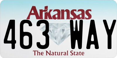 AR license plate 463WAY