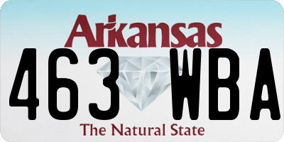 AR license plate 463WBA