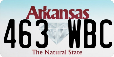 AR license plate 463WBC