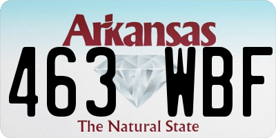 AR license plate 463WBF