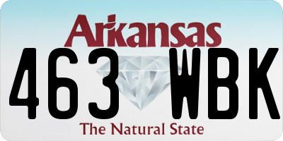 AR license plate 463WBK