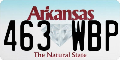 AR license plate 463WBP