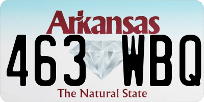 AR license plate 463WBQ