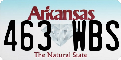 AR license plate 463WBS