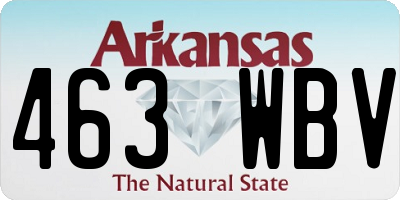 AR license plate 463WBV