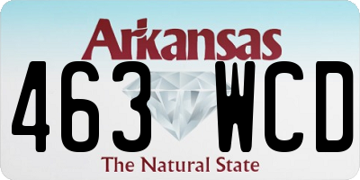 AR license plate 463WCD