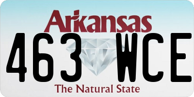 AR license plate 463WCE