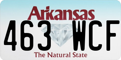 AR license plate 463WCF