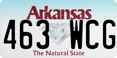 AR license plate 463WCG