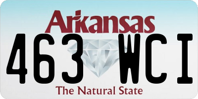 AR license plate 463WCI