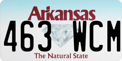 AR license plate 463WCM