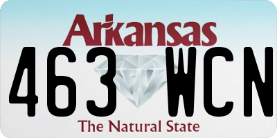 AR license plate 463WCN